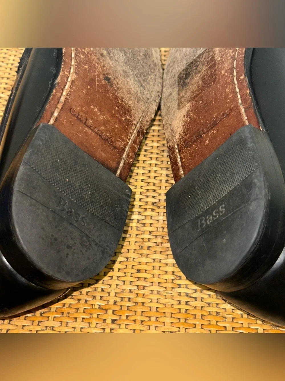 Vintage G.H. Bass& Co Tassel Loafers Mens 10.5D Black Academia Preppy Made USA